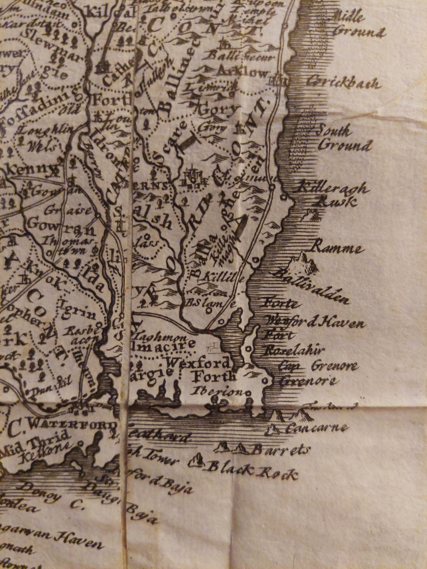 Carta geografica dell'Irlanda - Incisione originale fine '700