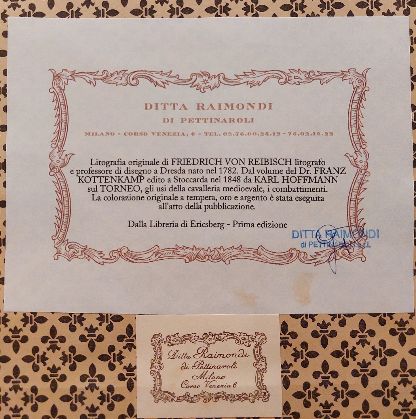 Torneo Medioevale - Litografia originale primi '800