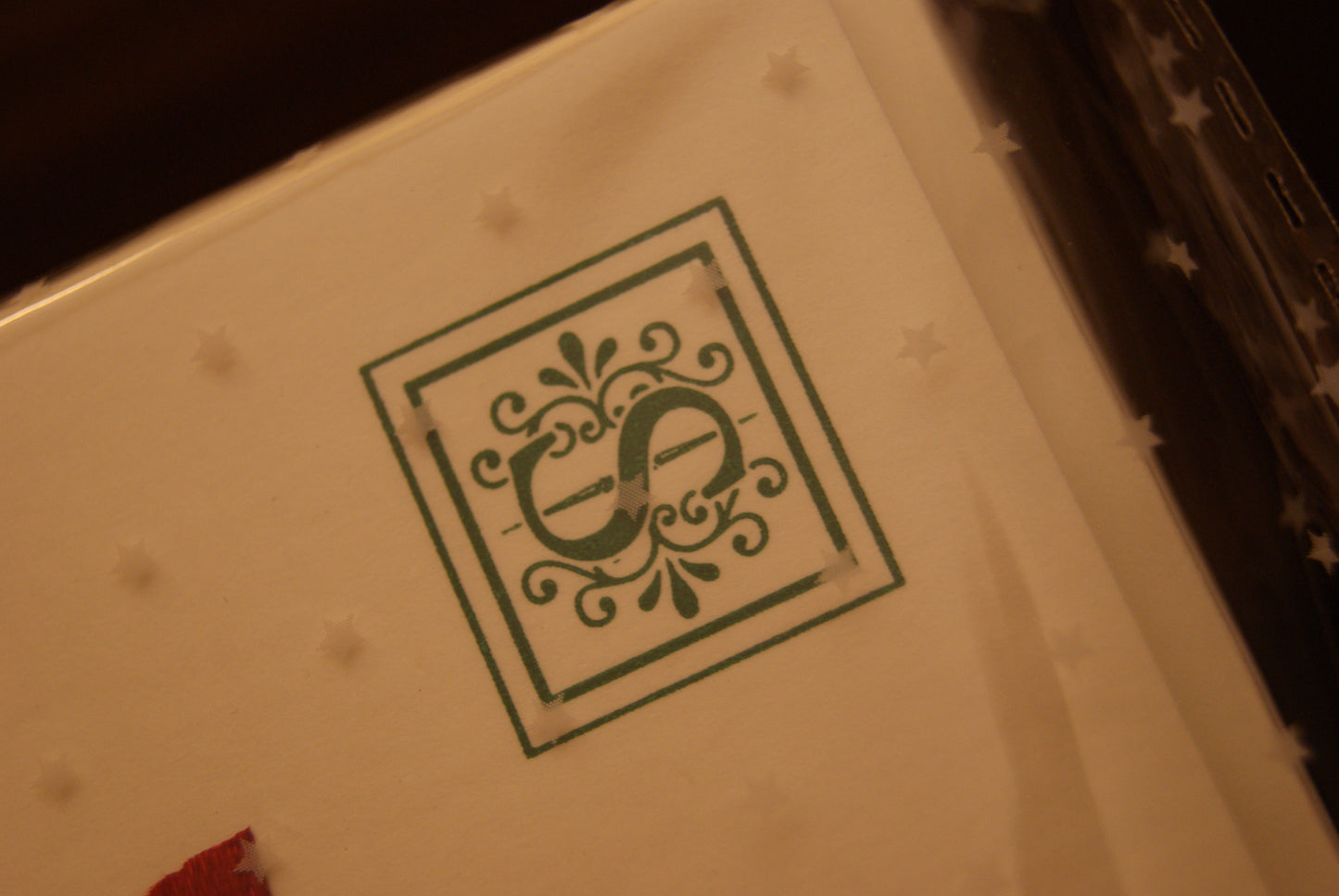 10 Cartoncini con iniziali tipografiche, con buste - 8,5 x 13,5 cm