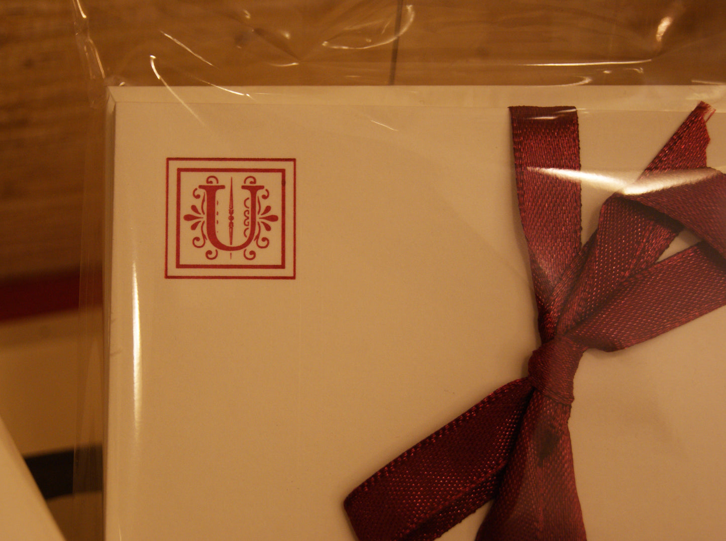 5 Cartoncini con iniziali tipografiche, con buste - 6 x 10 cm