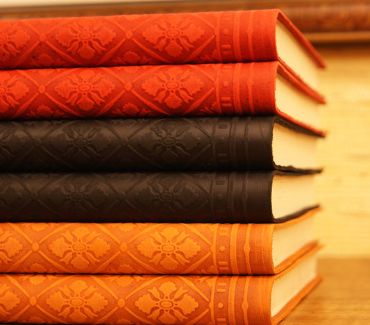 Quaderno 120 pagine bianche, pelle lavorata - 14,5 x 21 cm