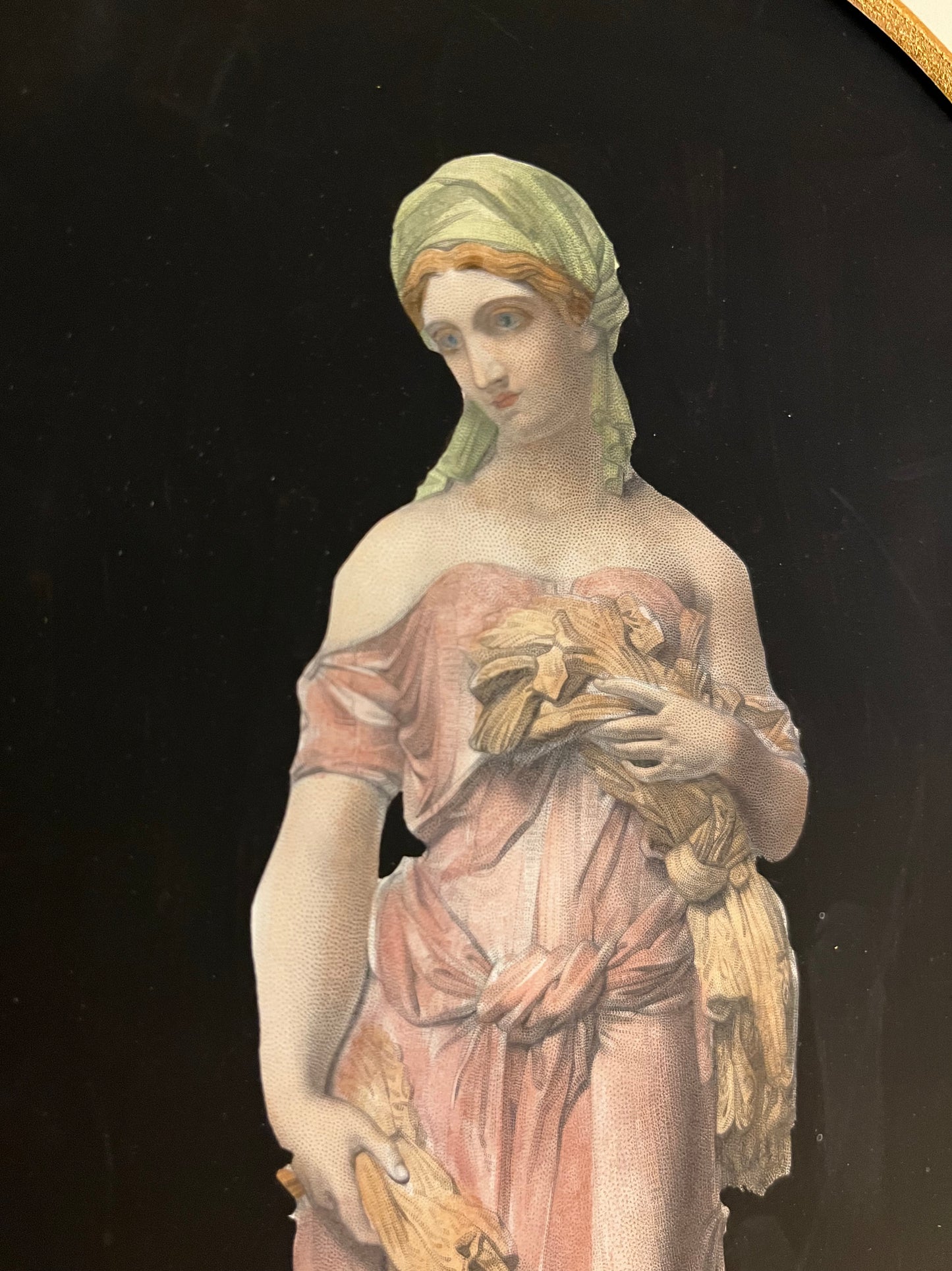 Figura femminile con anfora - Litografia metà '800