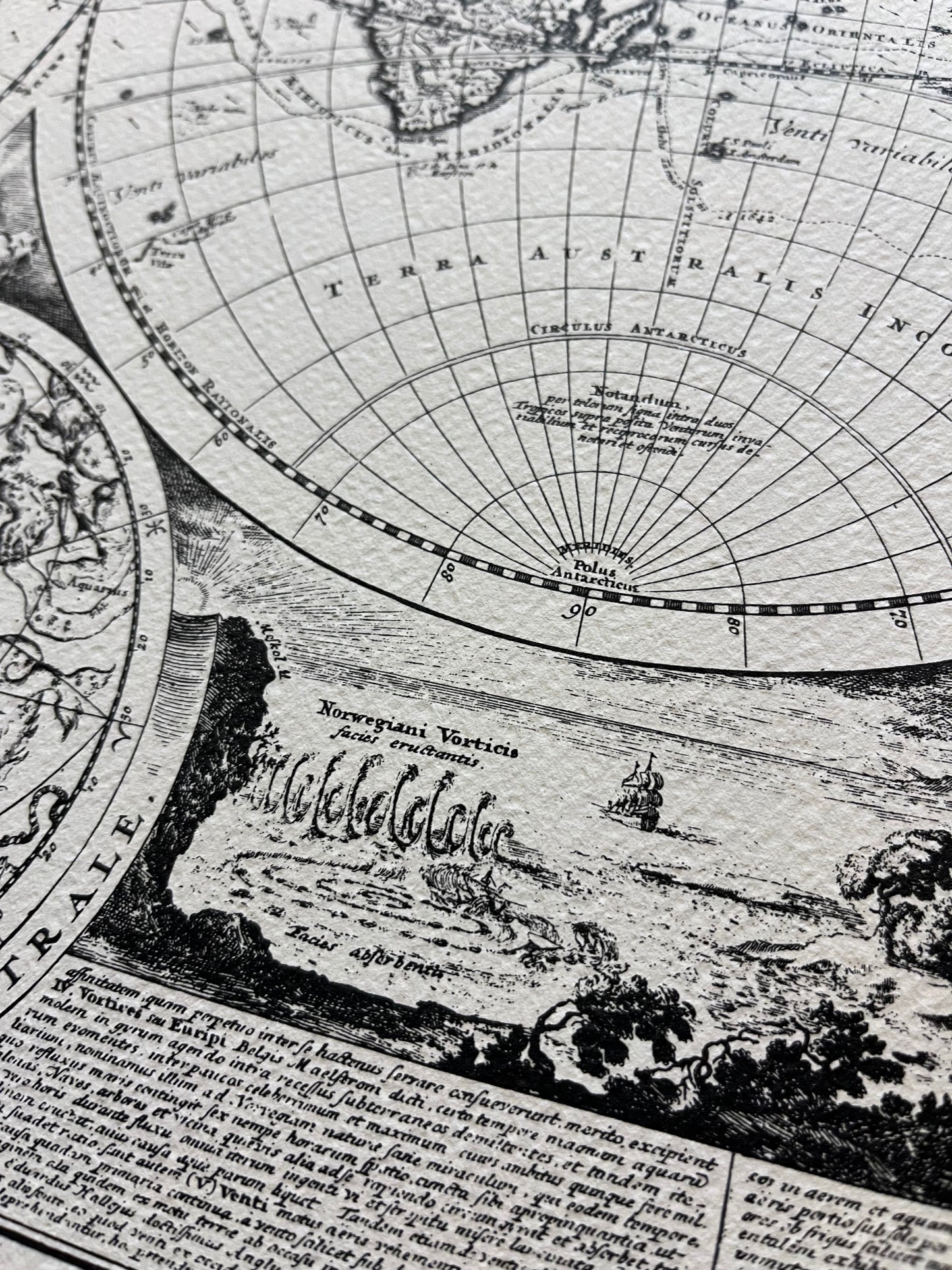 Geografica con emisferi celesti e putti - Ristampa