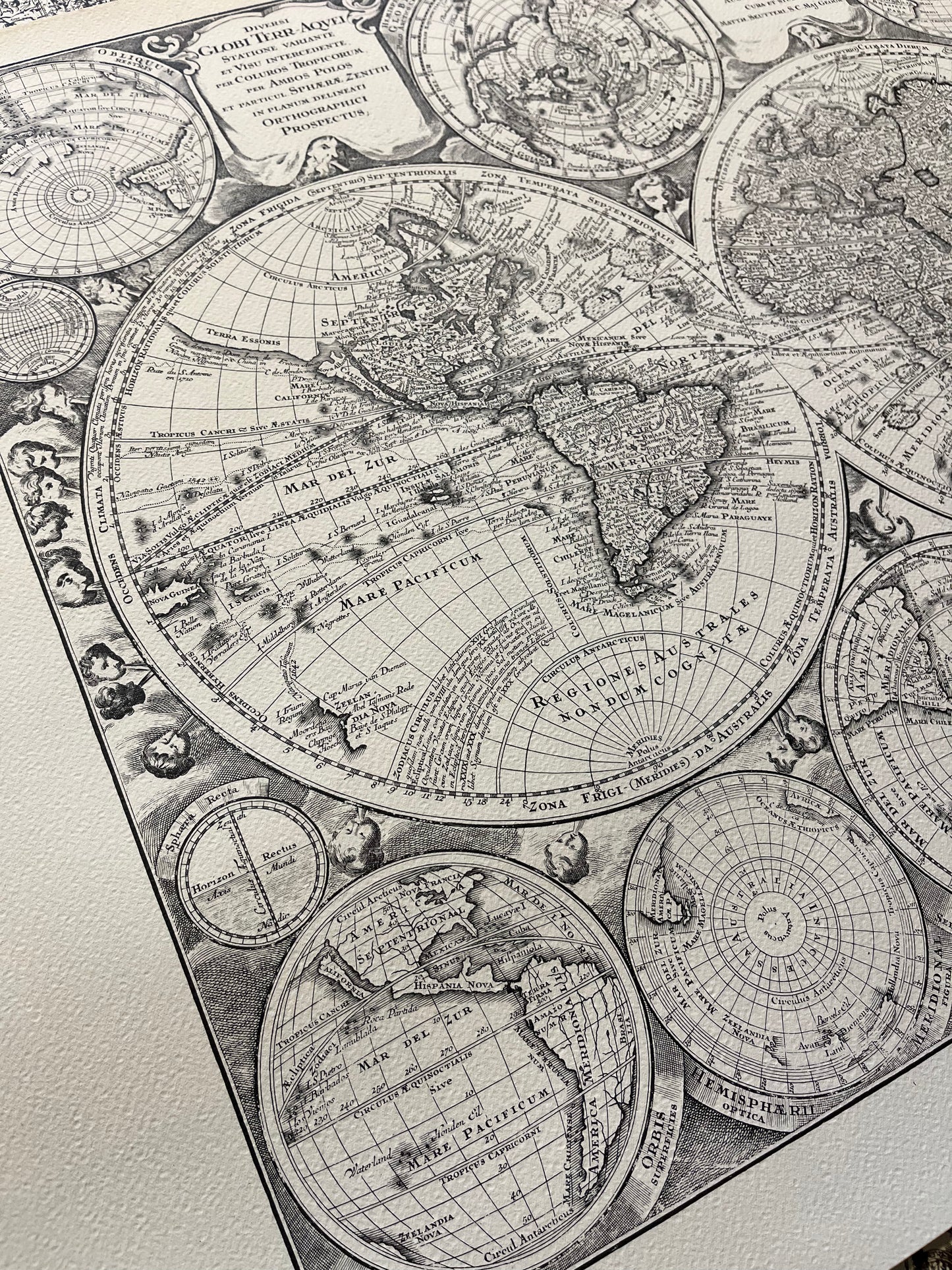 Geografica con emisferi - Ristampa