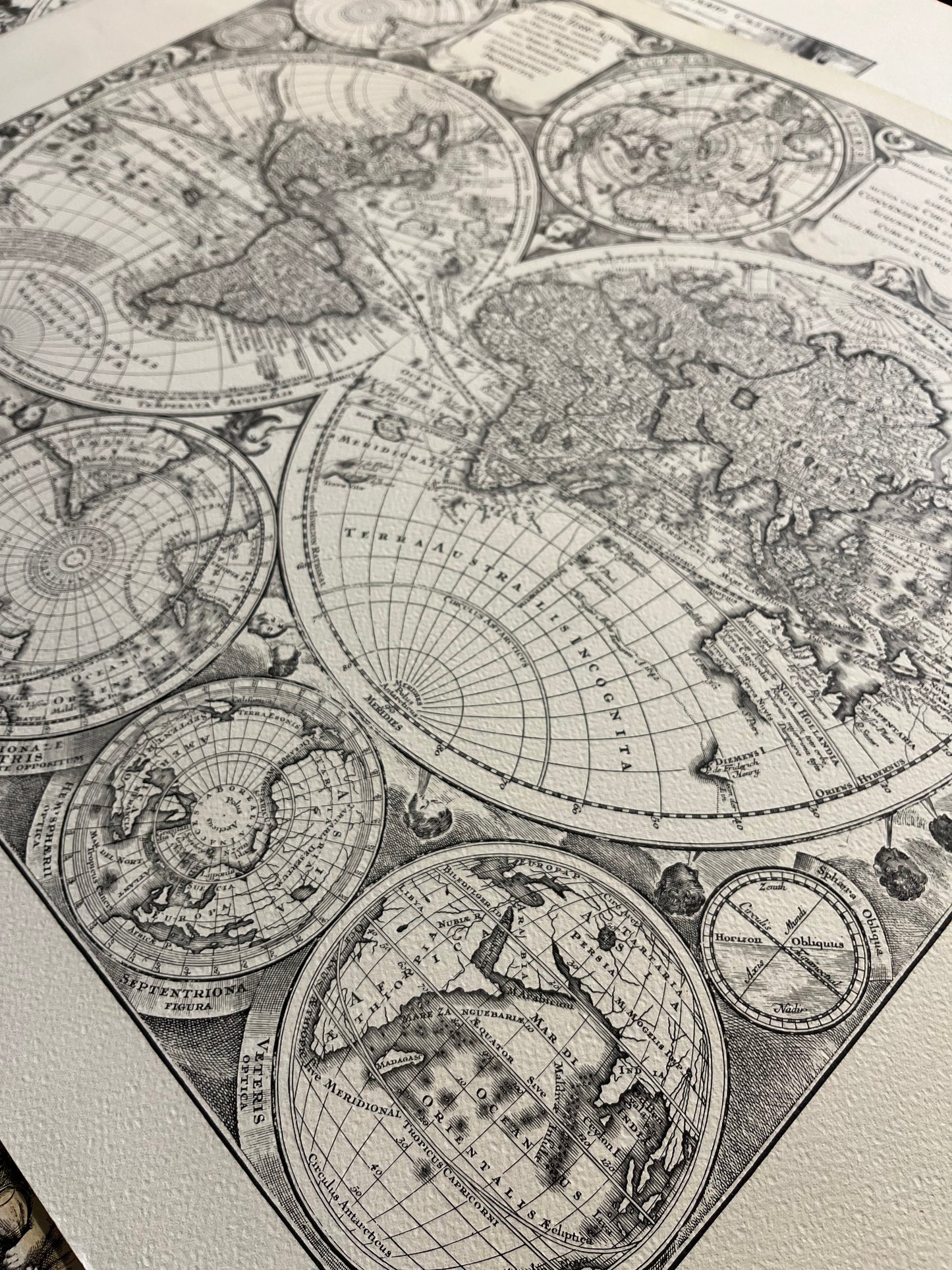 Geografica con emisferi - Ristampa