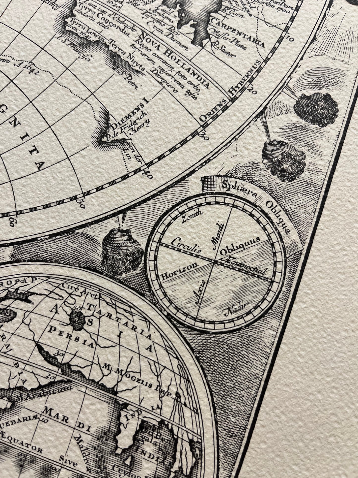 Geografica con emisferi - Ristampa