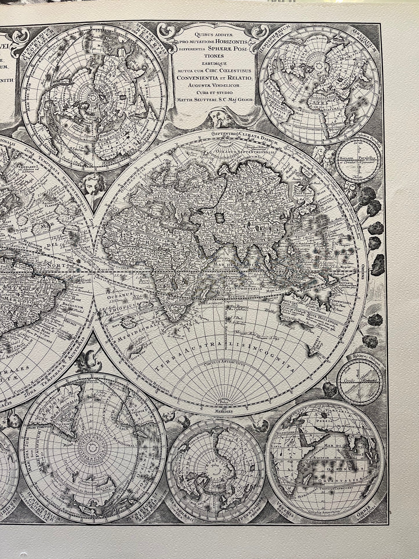 Geografica con emisferi - Ristampa