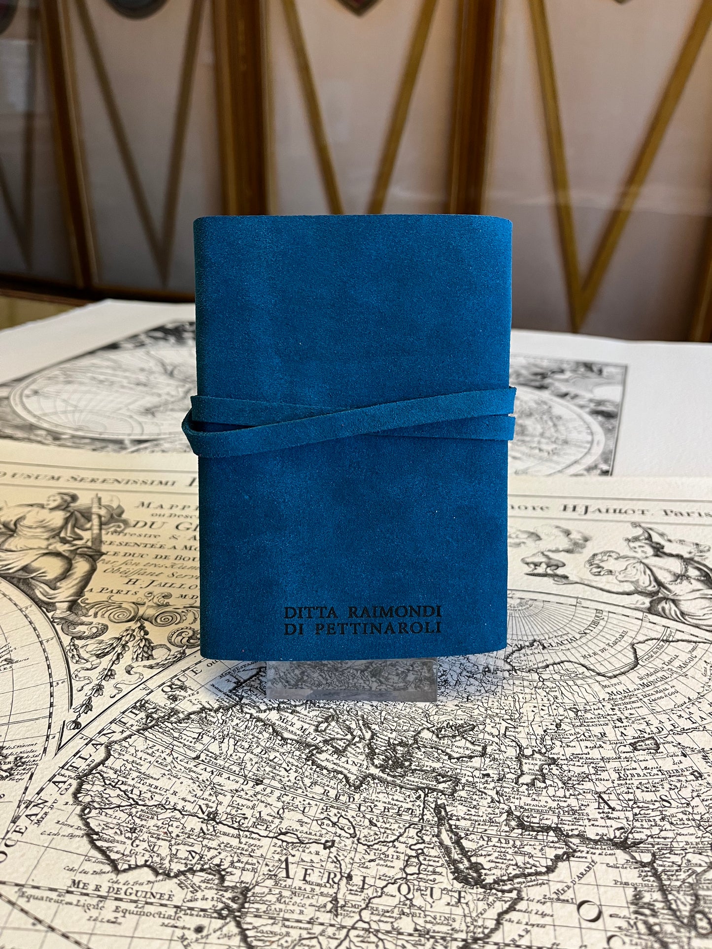 Quaderno 90 pagine bianche, copertina in pelle morbida scamosciata - 11 x 15 cm